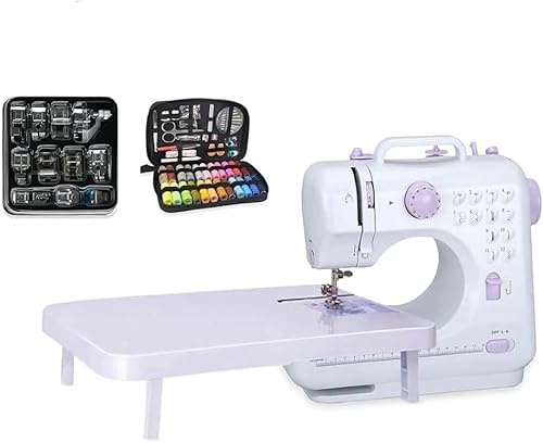 Macchine da cucire semplici, macchina da cucire multifunzione a 12 punti, doppia linea, macchina da cucire domestica, macchina da cucire overlock a due velocità per bambini e principianti