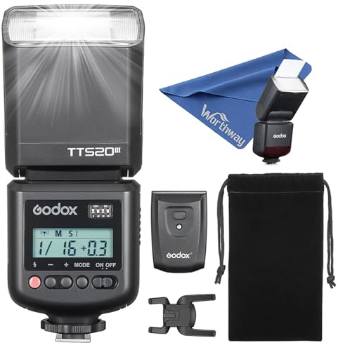 Godox TT520III Universal Hot Shoe Flash - Manual Flash with RT-16 Wireless Transmitter,Compatible for Canon Nikon Sony Pentax Olympus Fuji Panasonic Camera(GODOX TT520II Upgraded Version)