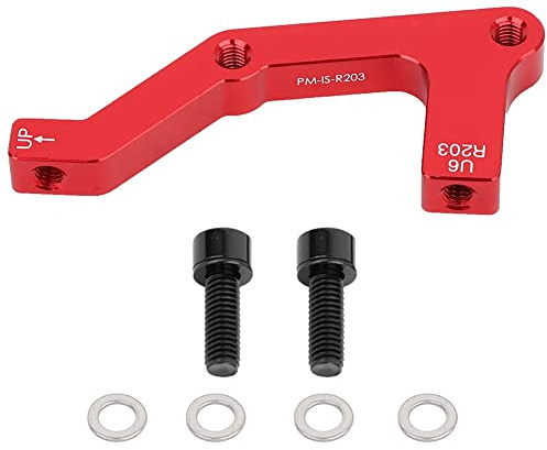Baxnore Adattatore del freno a disco, supporto per pinza in lega da 203 mm con rivestimento, staffa del freno a ciclo di forcella anteriore per manutenzione del ciclo di montagna (Rosso)