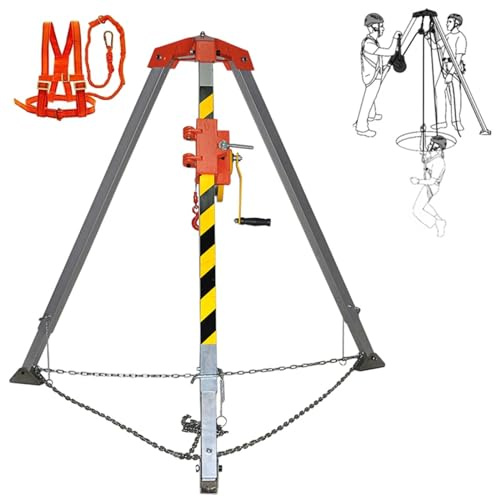 Kit de protección de emergencia contra caídas, trípode multifunción y arnés de seguridad para rescate en espacios reducidos, equipo esencial de detención de caídas y seguridad para trabajadores