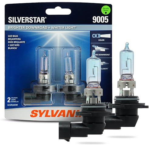 SYLVANIA 9005 SilverStar High Performance Halogen Headlight Bulb, (Pack of 2)
