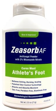 Zeasorb Super Absorbent Powder Antifungal Treatment, Athlete's Foot 2.5 oz (71 g)(Pack of 6)
