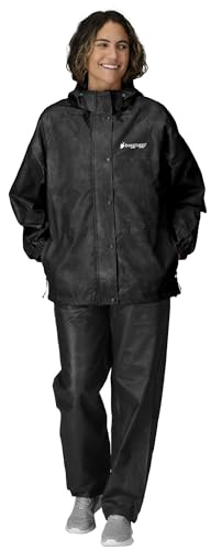 FROGG TOGGS Women's Standard Classic Pro Action Waterproof Rain Jacket, Black, Small