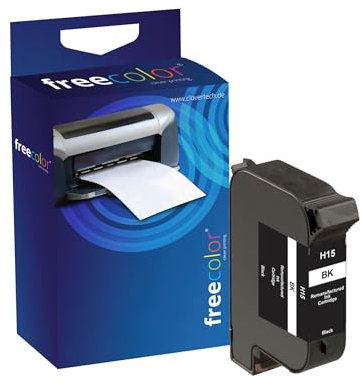 FREECOLOR Tinte schwarz fuer HP DJ840c 40ml C6615D