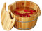 XFENG Wooden Foot Bath Barrel, Solid Wood Pedicure Tub with Lid, Fir Massage Spa, Smooth Bowl for Home Foot Care