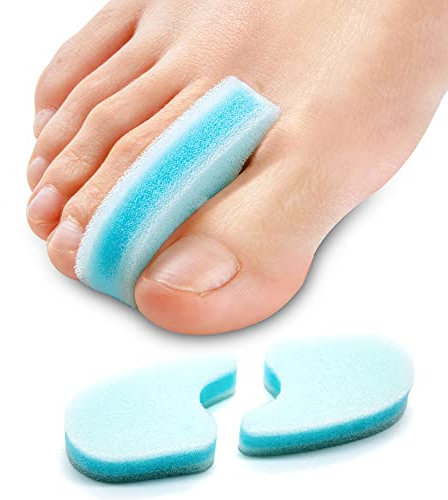 Sumiwish Schaumstoff-Zehenspreizer, atmungsaktiv, reduziert Reibung und lindert Hühneraugenschmerzen, überlappende Zehenkorrektur, Zehentrenner Für Hammerzehen, Hühneraugen & Hallux valgus – 10 Stück