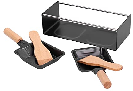 Fundidor de Queso, Mini Parrilla para Queso Bandeja para Derretir Queso y Espátula de Madera, Mini Bandeja para Hornear Accesorio para Placa de Parrilla para Horno
