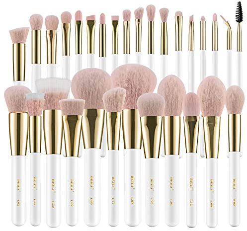 BEILI Veganes Make Up Pinsel Set 30 Stück Pinselset Makeup, Schminkpinsel Set, Professionelle Make up Pinsel Set mit Lidschattenpinsel, Foundationpinsel Rougepinsel, Contouringpinsel Geschenksets