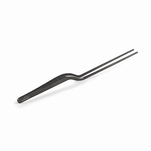 Lacor Pinzetta da Cucina di Precisione per Placcatura Titan Black, Acciaio Inox 18 e 10, Manico Antiscivolo, Qualità, Lunghezza 16 cm, Nero Opaco, 62874