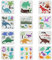 FINGERINSPIRE 12 Stück Dinosaurier Schablonen 20x20cm Dinosaurier Wald Tyrannosaurus Pterosaurus Muster Schablone Kunststoff Wiederverwendbare Dinosaurier Fußabdruck Eier Schablone Malerei Handwerk