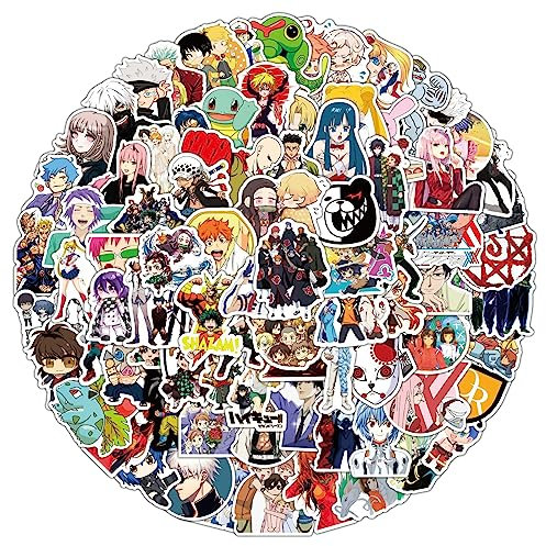Anime collection Stickers 100Pcs for Suitcase Skateboard Laptop Computer Water Bottles Car Teens Boys Girls Decal Waterproof Sticker