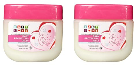 Baby Love Lot de 2 flacons de gelée de pétrole parfumée en poudre pour bébé 368 g