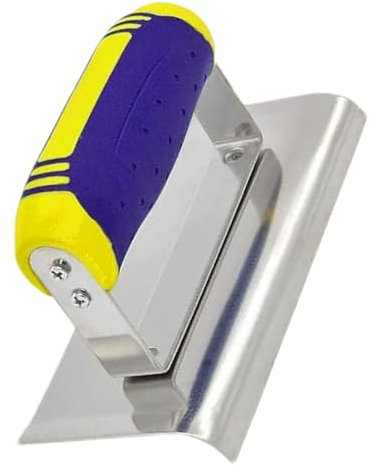 Llana de acero inoxidable - Fresa de acero para hormigón, fresa de borde para el acabado de hormigón | Llanas para alisar juntas de hormigón con extremos curvos o rectos, llana de precisión para hormi