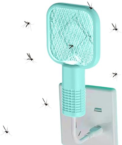 Matamoscas Eléctrico - Exterminador Eléctrico de Insectos | Lámpara con Rejilla de Seguridad para Interior Exteriores Jardín Terraza Camping Cocina Dormitorio