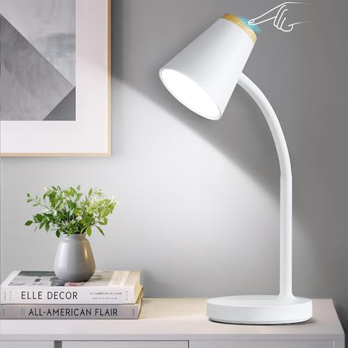 GyroVu Led Desk Lamp, Touch Dimmable Reading Lamp for Dorm Office Home | Flexible Gooseneck Table Lamp for Studying Bedside Bedroom Nightstand