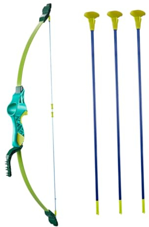 BUGUUYO Arc et Flèches à Ventouse pour Garçon Fille Set de Tir à Arc Extérieur de Plein Air pour Garçons et Filles Interaction Parent-garçon Fille Flèches à Tête Adhésive Sécurisées Vert