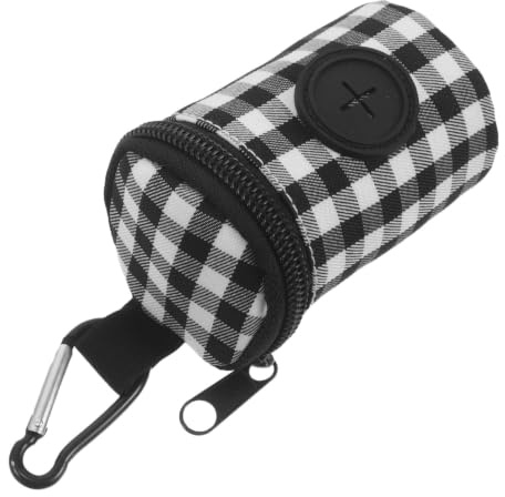 Hoement Dispensador Portátil Ligero y Flexible con Clip y Mosquetón de Poliéster para Bolsas de Pañales y Desechos de Perro para Paseos de Mascotas