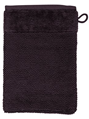 Möve Bamboo Luxe Waschhandschuh 15 x 20 cm aus aus Bambus-Zellstoff, black