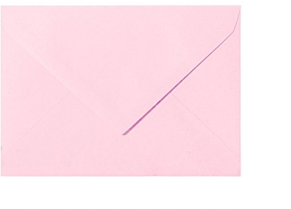 Paper24 25 Umschläge B6 feuchtklebend 120 g/qm, Briefumschläge 12,5 x 17,5 cm für Hochzeit, Geburtstag, zum Basteln in der Farbe Rosa
