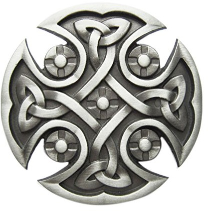 New Vintage Celtic Cross Knot Round Hebilla del cinturón Belt Buckle