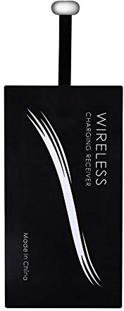 Qi Receiver USB C, Portable Qi Charging Receiver, Wireless Charger Receiver, Rapid Wireless Charging Charging Receiver Chip for Huawei/LG/Oneplus, etc. Black USB-C for Smartphone