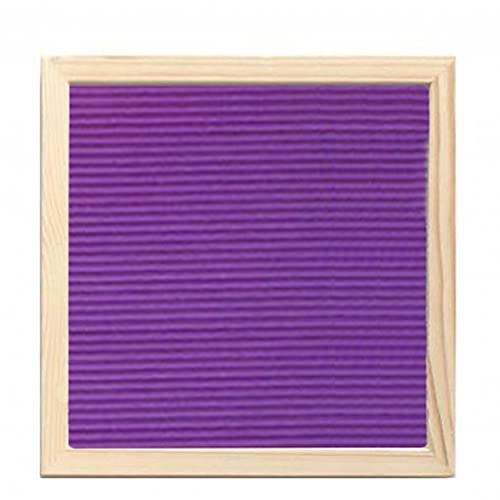 SagaSave Filt bokstavstavla 25 cm x 25 cm anslagstavla skylt utbytbara bokstäver siffror träram dekorativ flerfärgad för hem kök klassrum affärer (lila)