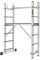DRABEST Andamio Torre de Aluminio Basic 2x6 - Mini Andamio Torre con Plataforma de Trabajo 33x114 cm - Andamio Torre Durable, Resistente y Liviano - 46x161x14cm
