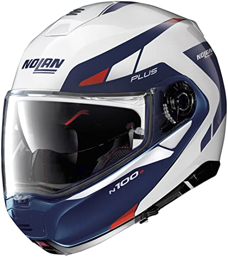 Nolan N100-5 Plus Milestone N-Com Klapphelm (Blue/White,L (60/61))