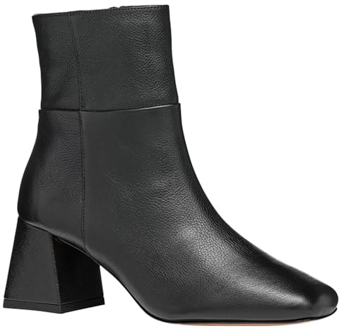 Geox Stivali da Donna D Coronilla B alla Caviglia, Nero, 39 EU