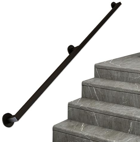 Escalera interior il Pasamanos de seguridad para escaleras de 1,2 m a 4,2 m de longitud, barra de agarre para escalera para mayor apoyo, fácil instalación (570 cm)