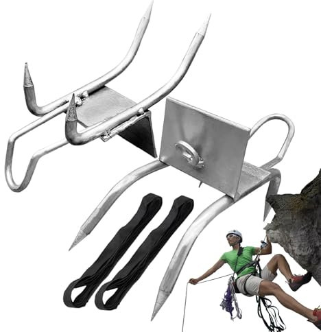 Qfdiwr Steigeisens Baumklettern, Rutschfestes Baumklettern Spike Steigeisens, Edelstahl Baumklettern Spikes, Baumsteigeisen Tree Climbing Spikes, Baumklettern Ausrüstung, Baumklettern Schuhe