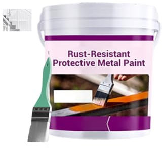 Pintura protectora para metal resistente a la intemperie y al óxido, removedor de óxido 2 en 1 para metal e imprimación, revestimiento protector de acero inoxidable (White)