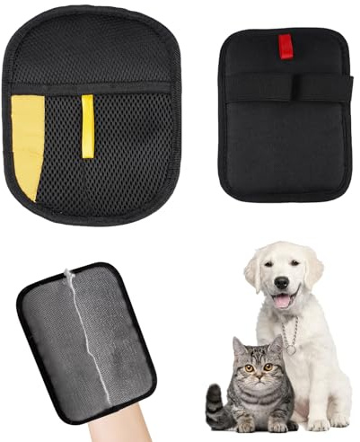 EXIN DECHEN 2 Piezas Quitapelos Mascotas, Guante Pelo Gato Manopla Quita Pelos Mascota Doble Cara Réutilisables Guante Quitapelos Mascotas for Vêtements, Tapis, Coussins de Voiture, Canapés - 21x18cm