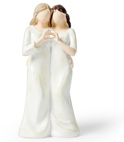 Vicloon Amistad Esculturas de Resina, Figuras de la Amistad de Hermanas, Adornos de Amigos, Escultura de ángel Coleccionable, Regalo para Navidad para Hermanas, 24 * 13 * 8cm