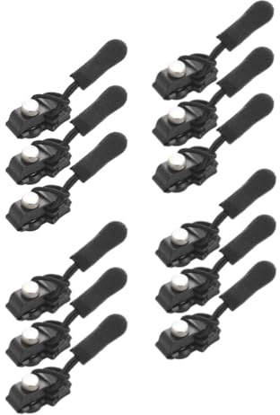 Cremallera Reparación, 12 Piezas Cremalleras, 3 Tamaños Tirador De Cremallera De Metal Universal - Reparador Para Ropa, Mochila, Maleta, Equipaje