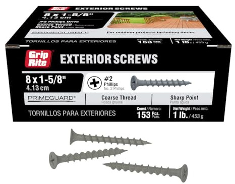 Grip Rite PTN158S1, 1lb Box, Gray, 153 Count