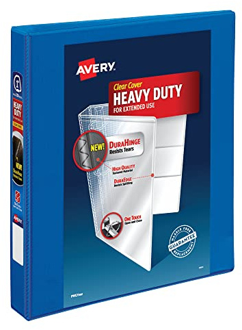 Avery Durable EZD Ring Binder 1 Inch Pacific Blue