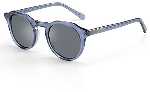 ZENOTTIC Vintage Polarisierte Sonnenbrille für Herren und Damen Retro Rund mit UV400 Schutz