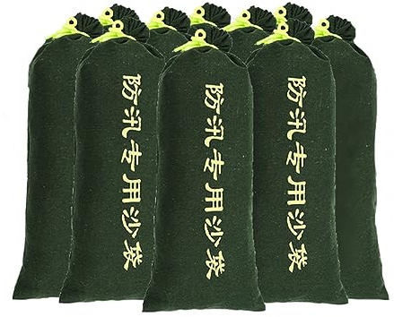 Flood Water Barrier Sand Bags - 10/20Pcs Thickened Canvas Flood Protection Sandbags with Insert Buckle Reusable Quick Flood Barrier for Home Door Window Basement Garage ( Color : 10pcs , Size : 40*70c