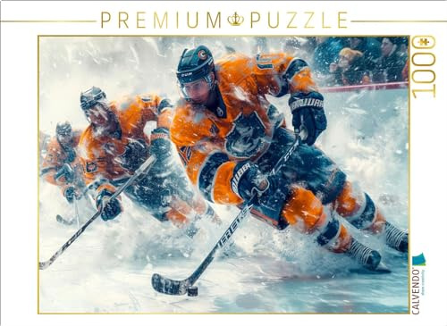 CALVENDO Puzzle Eishockey, attacktieren | 1000 Teile Lege-Größe 64 x 48 cm Foto-Puzzle für glückliche Stunden