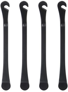 Qaziuy 4 Stück Fahrrad Reifenheber, Metall Reifenheber Fahrrad Schwarz Fahrrad Reifenheber Reifenheber fur Fahrrad Reifenwechsel Werkzeug