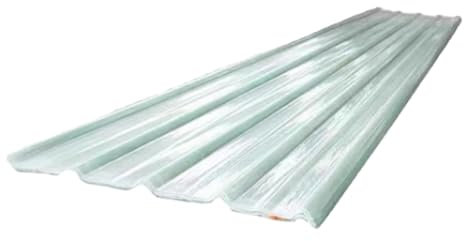 Paneles de Techo de Fibra de Vidrio Corrugada de 1.5mm,Placa de Iluminación Natural con Protección UV Resistentes a Intemperie y con Aislamiento Térmico,Fáciles de Cortar (0.9x1.5m/35x59in,5 pcs)