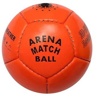 DrTail Horseback Polo Ball for Matches & Training | Arena Polo Ball for Equestrian Polo | Durable Synthetic PU, Hand-Stitched, High Visibility (36–37 cm Circumference) (Orange)