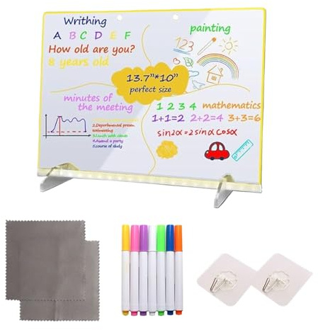 Lavagna LED,Tavoletta Luminosa Per Scrittura | Strumento Scrittura con Penne 7 Colori per Famiglia Doodle Disegno