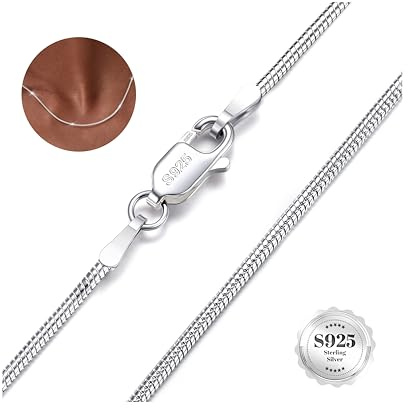 Cassieca silverkedja dam 925 utan hänge 0,9 mm ormkedjor robust icke-blekande silverkedja damer smycken gåvor för kvinnor 2 mm silver läppar halsband längder: 41 46 51 56 cm