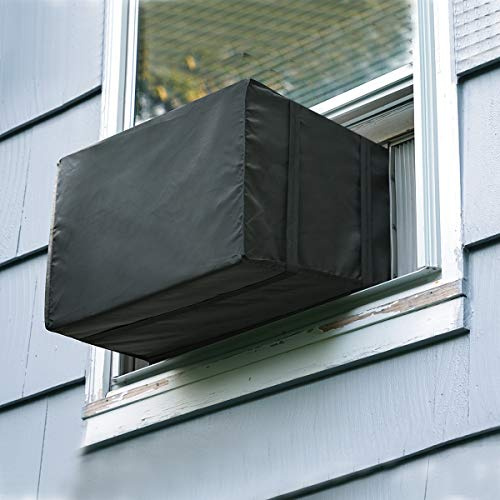 Luxiv Window AC Unit Cover Outdoor Black Waterproof AC Cover 25.5X20.5X18In