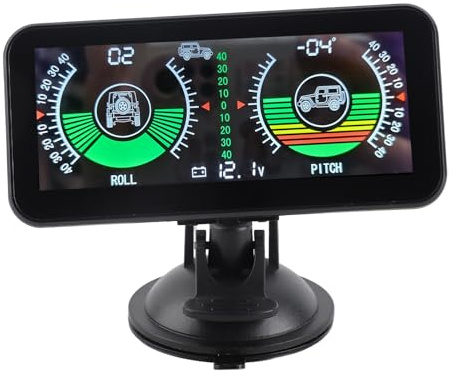 Billutningsmätare Nivålutningsmätare, Universal Bil HUD GPS Vinkellutningsmätare med HD LCD-skärm och Larmlarm, Realtids Head Up Display Digital Lutningsmätare för Bilar, Terrängfordon