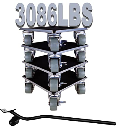 DUEBEL Lifter Furniture Sliders for Hardwood Floors Jack Furniture Dolly Appliance Dolly for Moving Pads Furniture Movers Sliders 3086 LBS