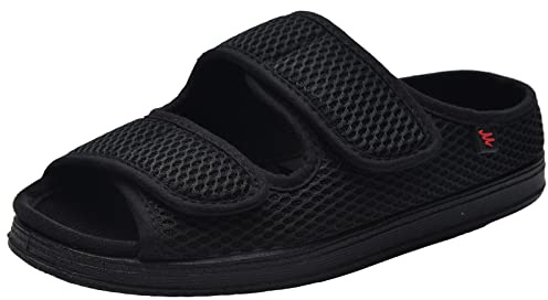 ZHENSI Chaussons pour Diabétiques pour Hommes Et Femmes Extra Larges Réglables Pieds Gonflés Chaussures Bout Ouvert Respirant Antidérapant