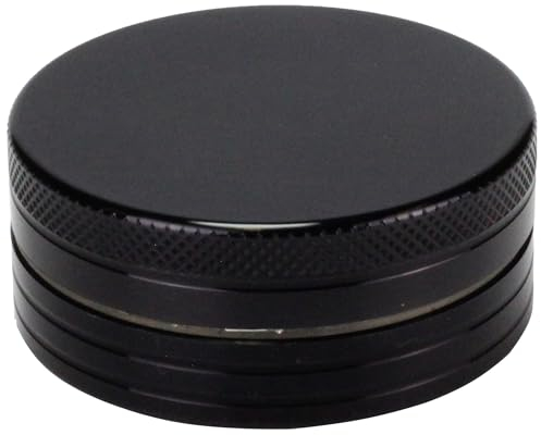 Evergreen Labs Grinder en Métal, Broyeur à Epices et à Condiments, 100% Aluminium, 2 Pièces, Noir, 50 mm